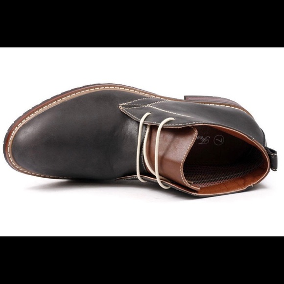 Ferro Aldo Men's Round Toe Lace Ankle Boots - Picture 2 of 4